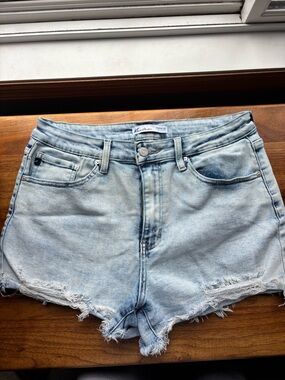 KanCan high waisted acid wash shorts